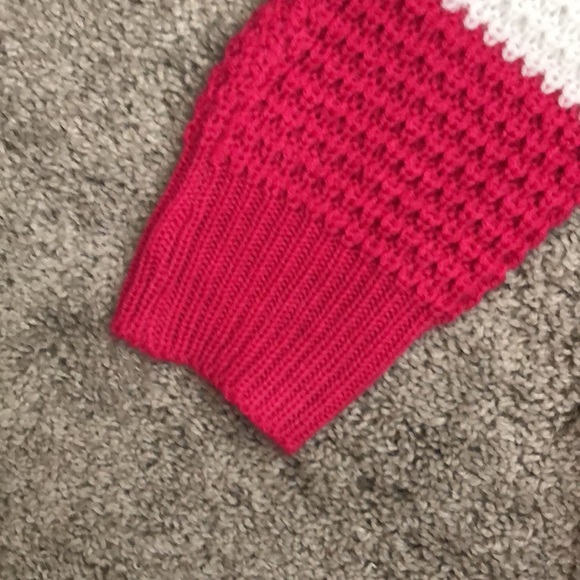 SHEIN Colorblock Crew Neck Sweater - Red, Beige, White, Aqua - Picture 4 of 7